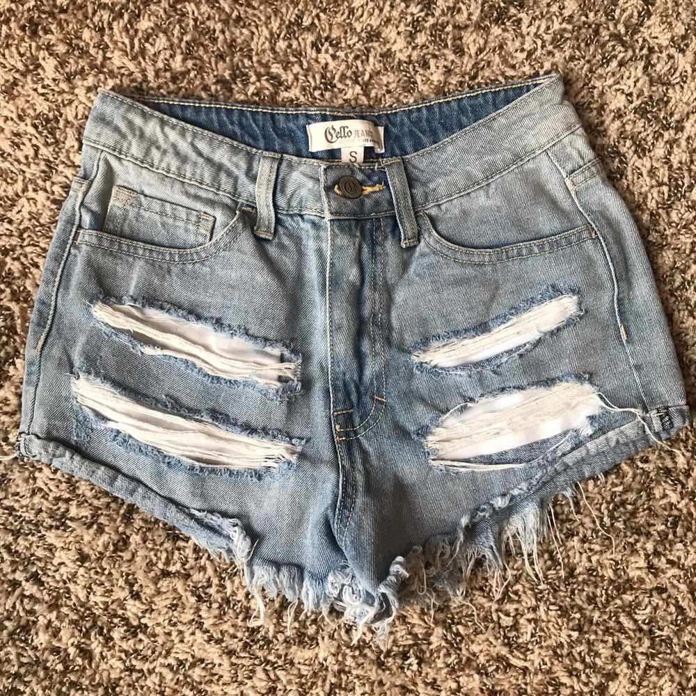 High Waisted Denim Jean Shorts